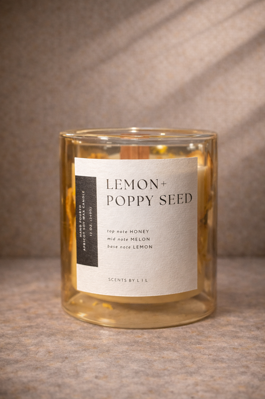 Lemon + Poppy Seed | Botanical Candle