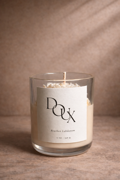 DOUX | Bourbon Labdanum | Luxury Candle
