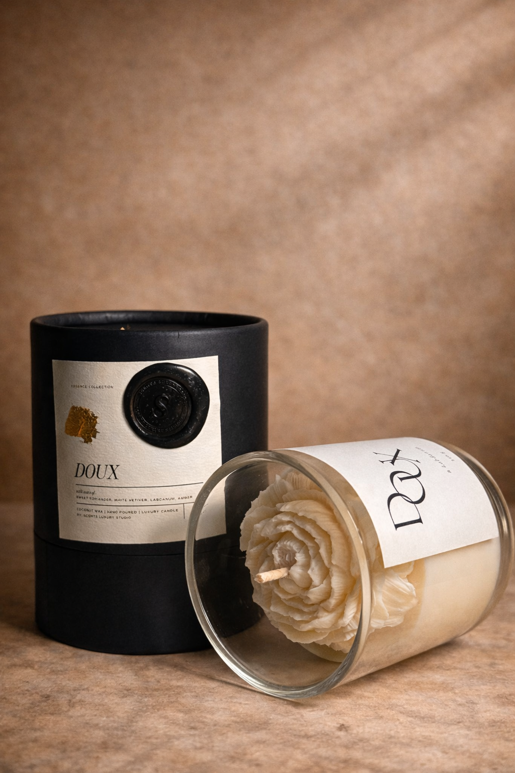 DOUX | Bourbon Labdanum | Luxury Candle
