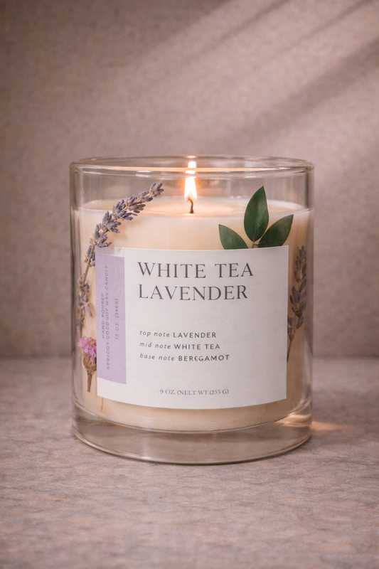White Tea & Lavender | Botanical Candle